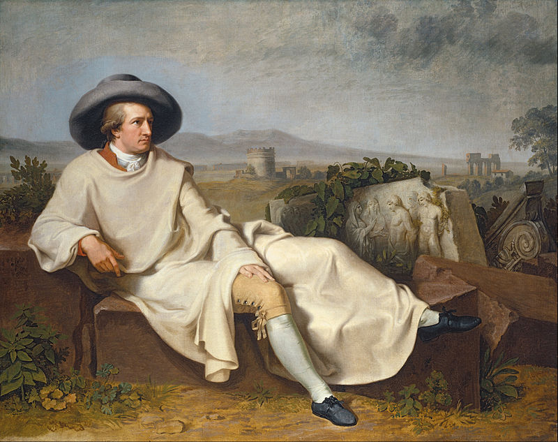 painting writer poet portrait Goethe German