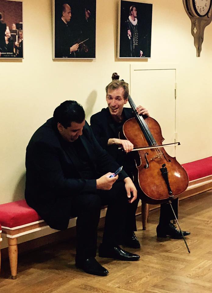 musicians cello music conversation