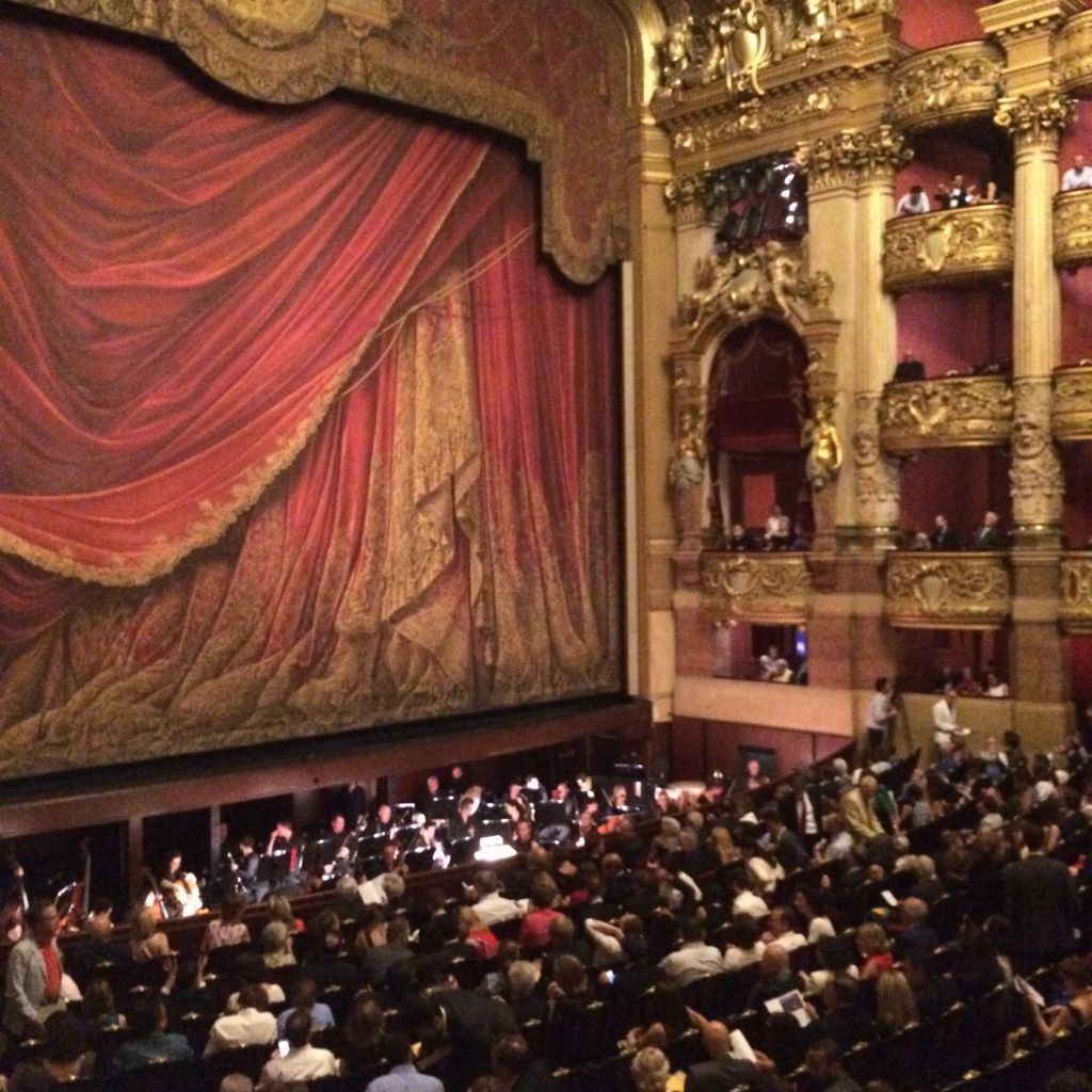 Paris, Palais Garnier, opera, France, art, auditorium, Chagall, culture, history, curtain, red