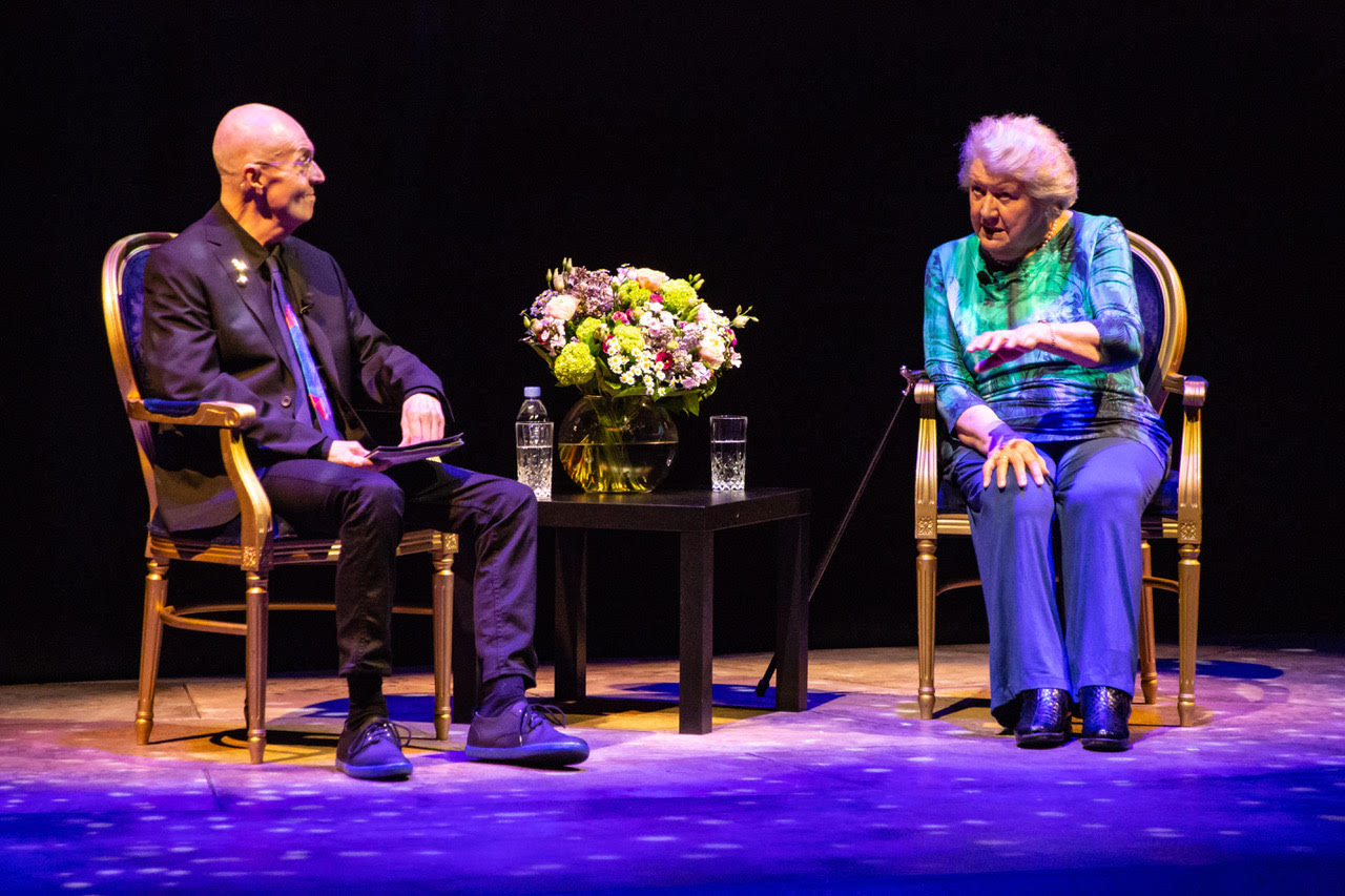 Edward Seckerson, music, writer, British, broadcaster, classical, musical theatre, interviewer, Patricia Routledge, backstage, Theatre Royal Haymarket, conversation, artist, theatre, Danny With A Camera