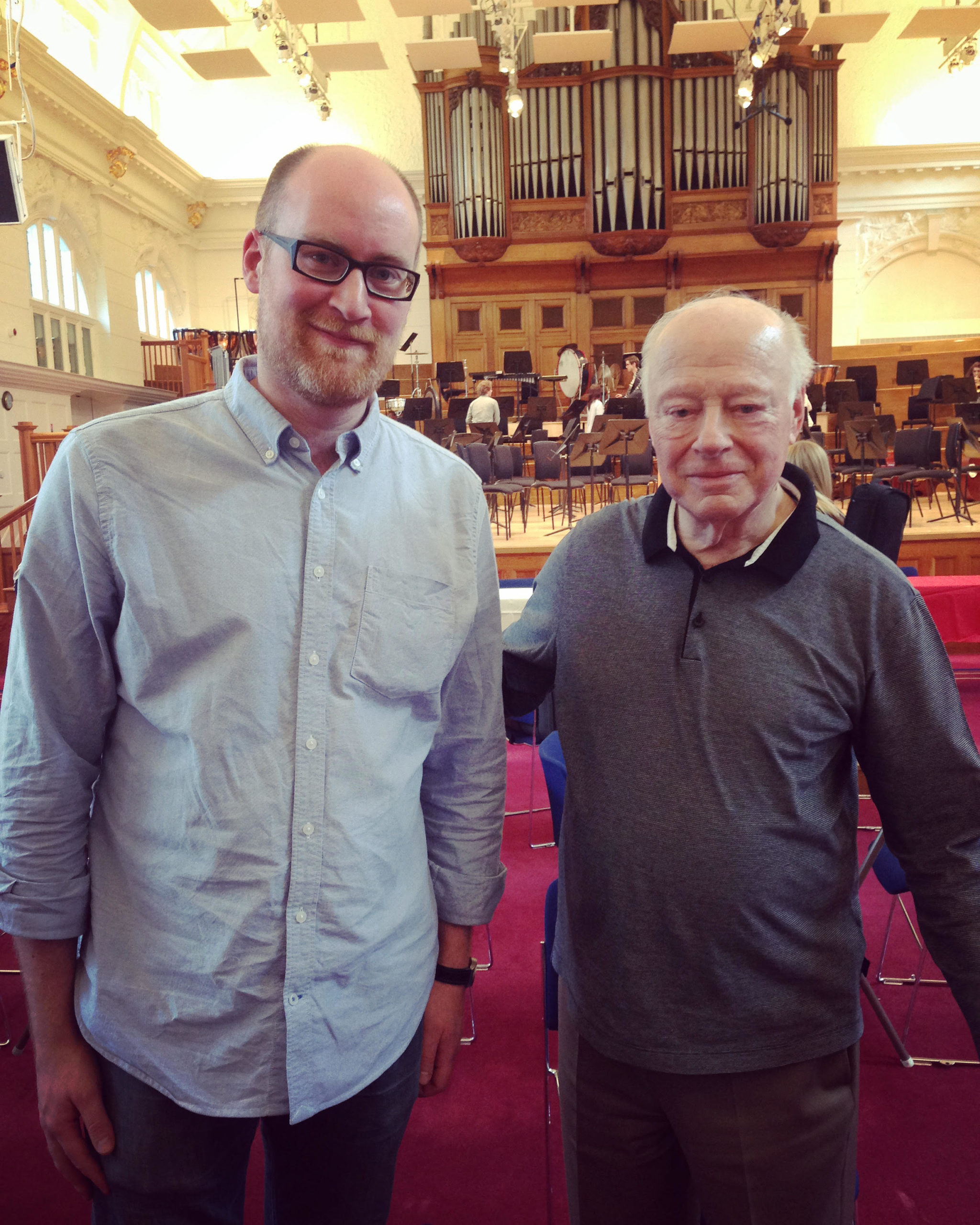 Bernard Haitink, conductor, orchestra, symphony, classical, performance, maestro, Ben Palmer, rehearsal, 2014