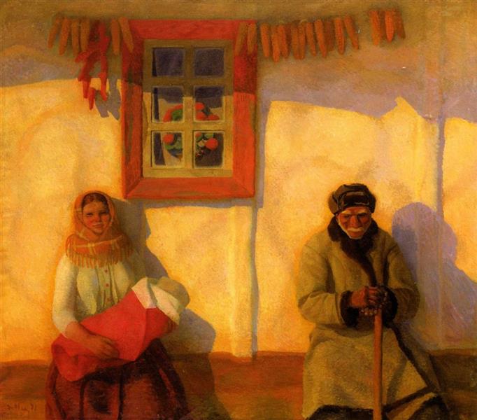 painting, oil, figures, Yablonska, Ukrainian, art, culture, history, socialist realism, war, Russia, identity, scandal, protest, punishment