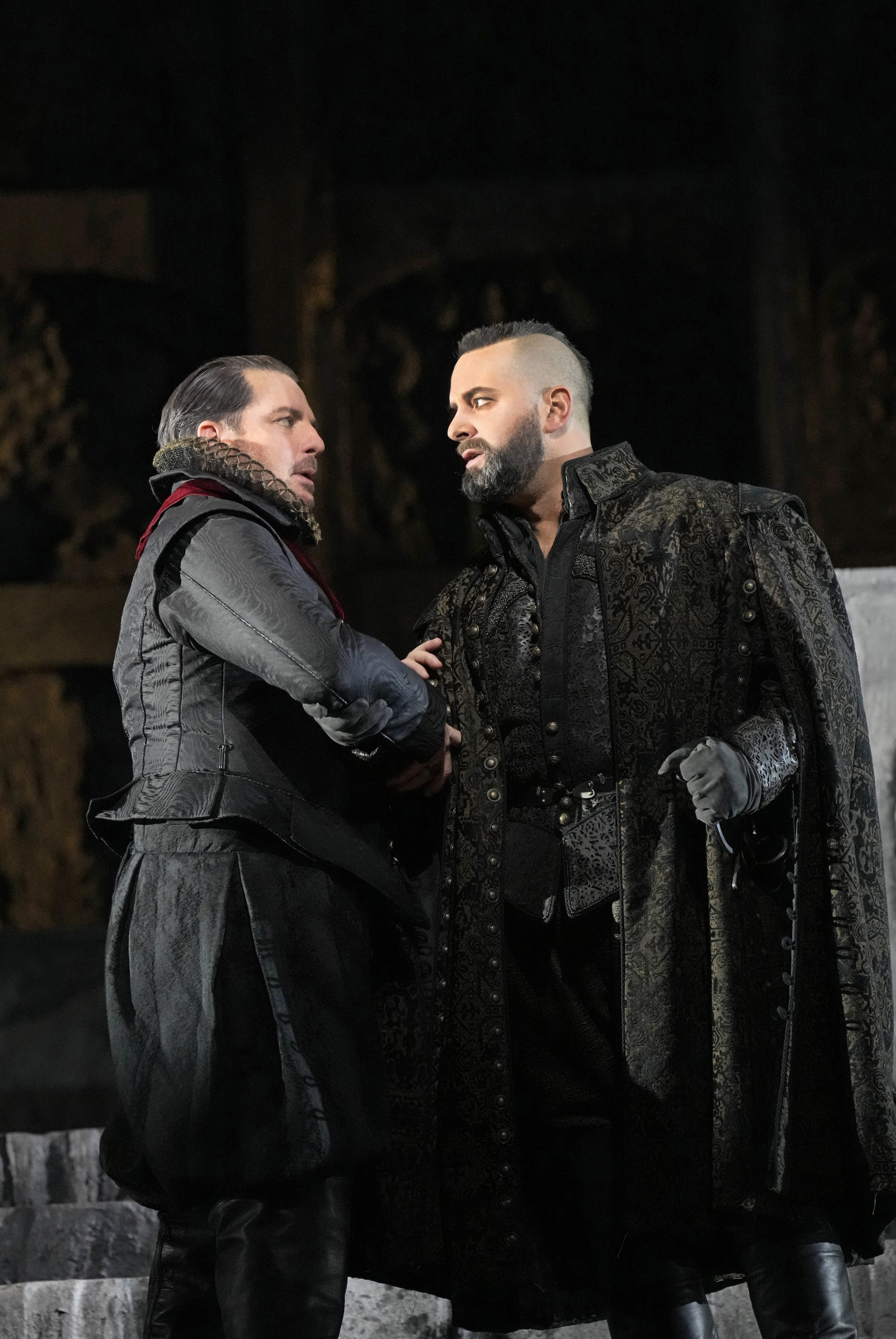 Met Opera, Etienne Dupuis, Don Carlos, Rodrigue, baritone, opera, Metropolitan Opera, New York, stage, culture, performance, Verdi, Matthew Polenzani