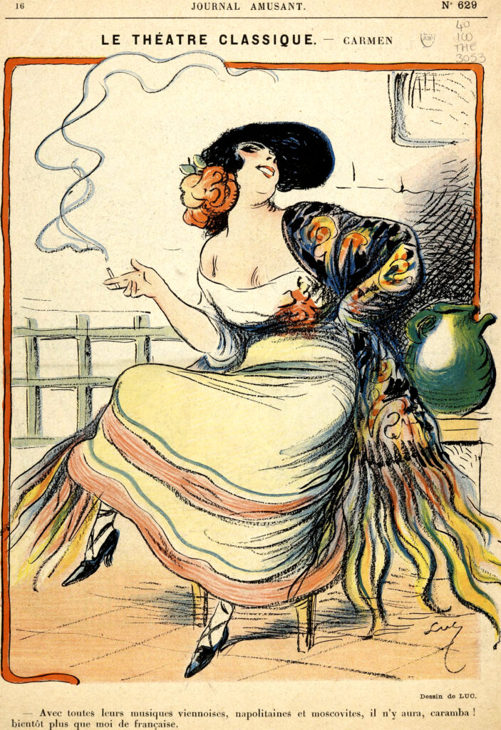 Carmen, Bizet, illustration, Bibliothèque nationale de France, Journal Amusant, opera